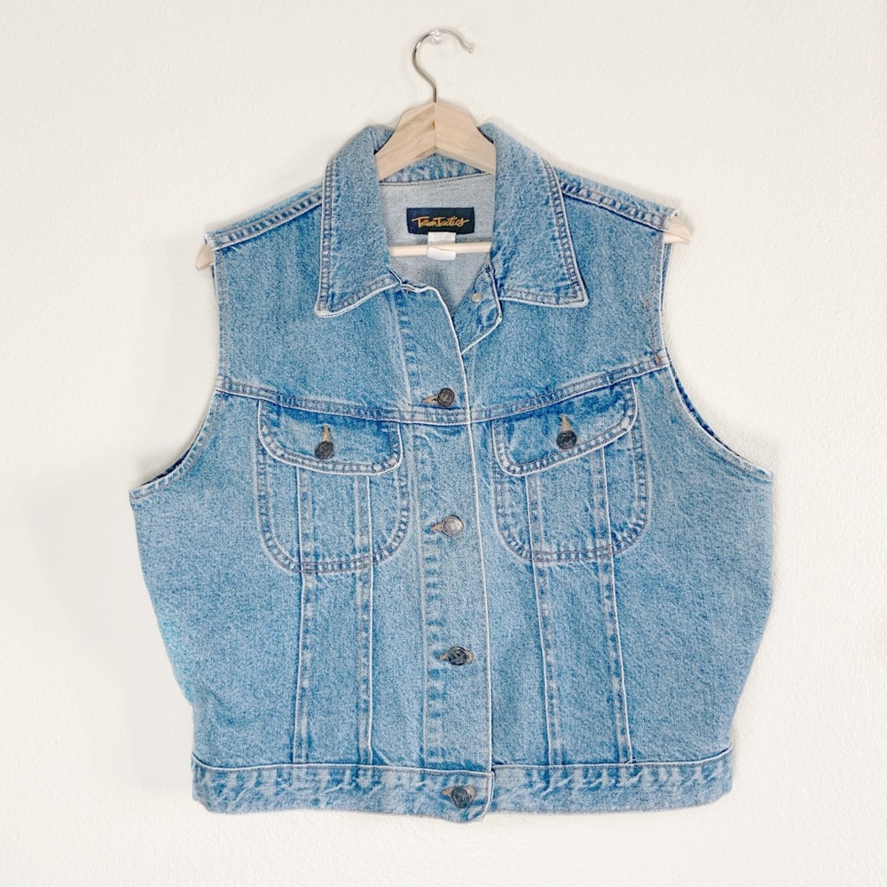 Vintage Jean Vest - Team Tactics